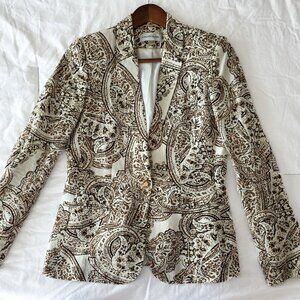 Calvin Klein Baroque Print Blazer – Size 4 | Elegant & Stylish​